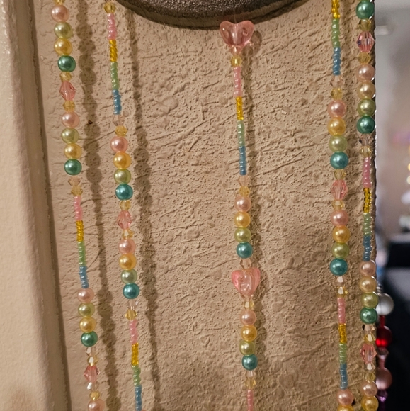 Ouija pastel pearl and crystal horseshoe suncatcher. One of a kind. - Picture 15 of 16